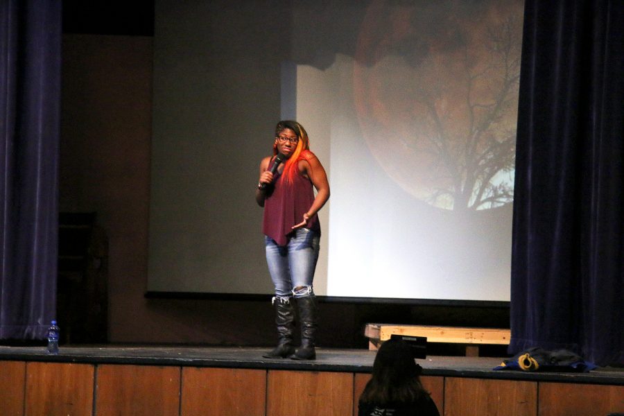 Adrienne Reese speaks to LC students