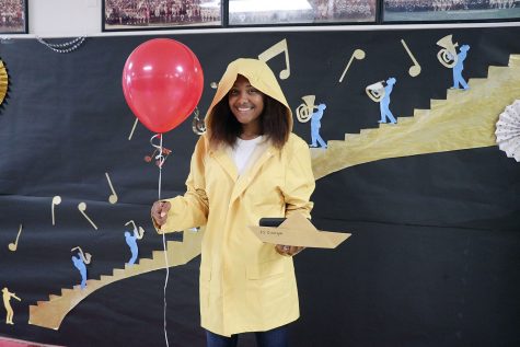 Student dresses up for "Character Day."